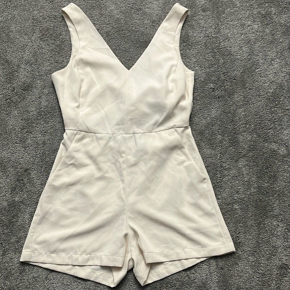Cream Shorts Romper NWT